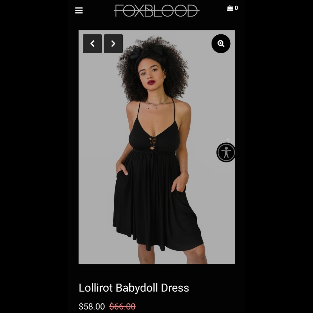 Foxblood Lollirot babydoll dress 2x